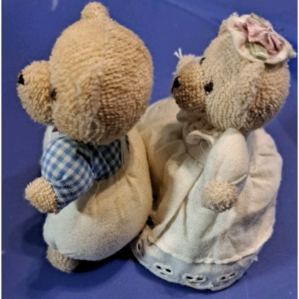 Vintage Lee & Lee Dallas Texas Pair of Teddy Bears 4" - Picture 4 of 7